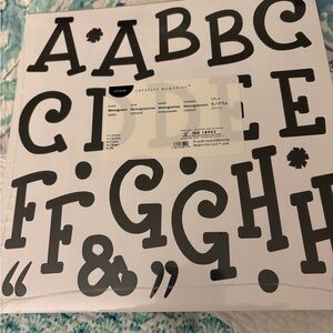 Creative Memories Black Monogram Stickers